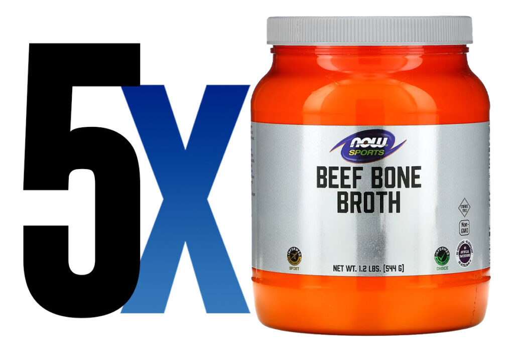 Beef Bone Broth Proteína Pó 544 G Importado 5un Now Foods - Imagem 2