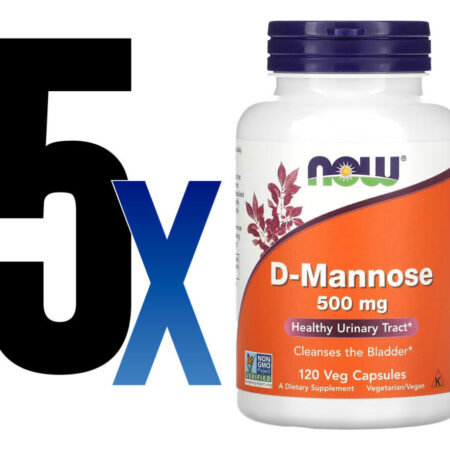 D-manose 500mg Now Foods 120veg Caps 5un - Imagem 2