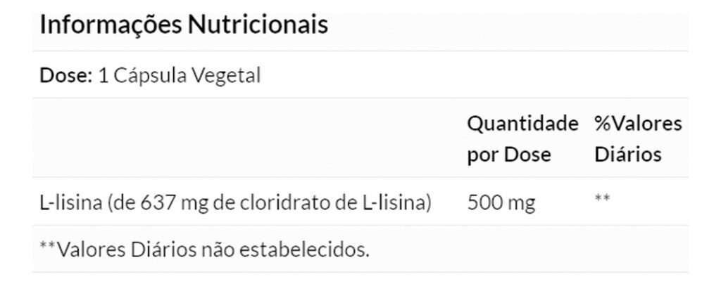 L-lisina 500mg L-lysine 250 Veg Caps Importado 2un Now Foods - Imagem 5