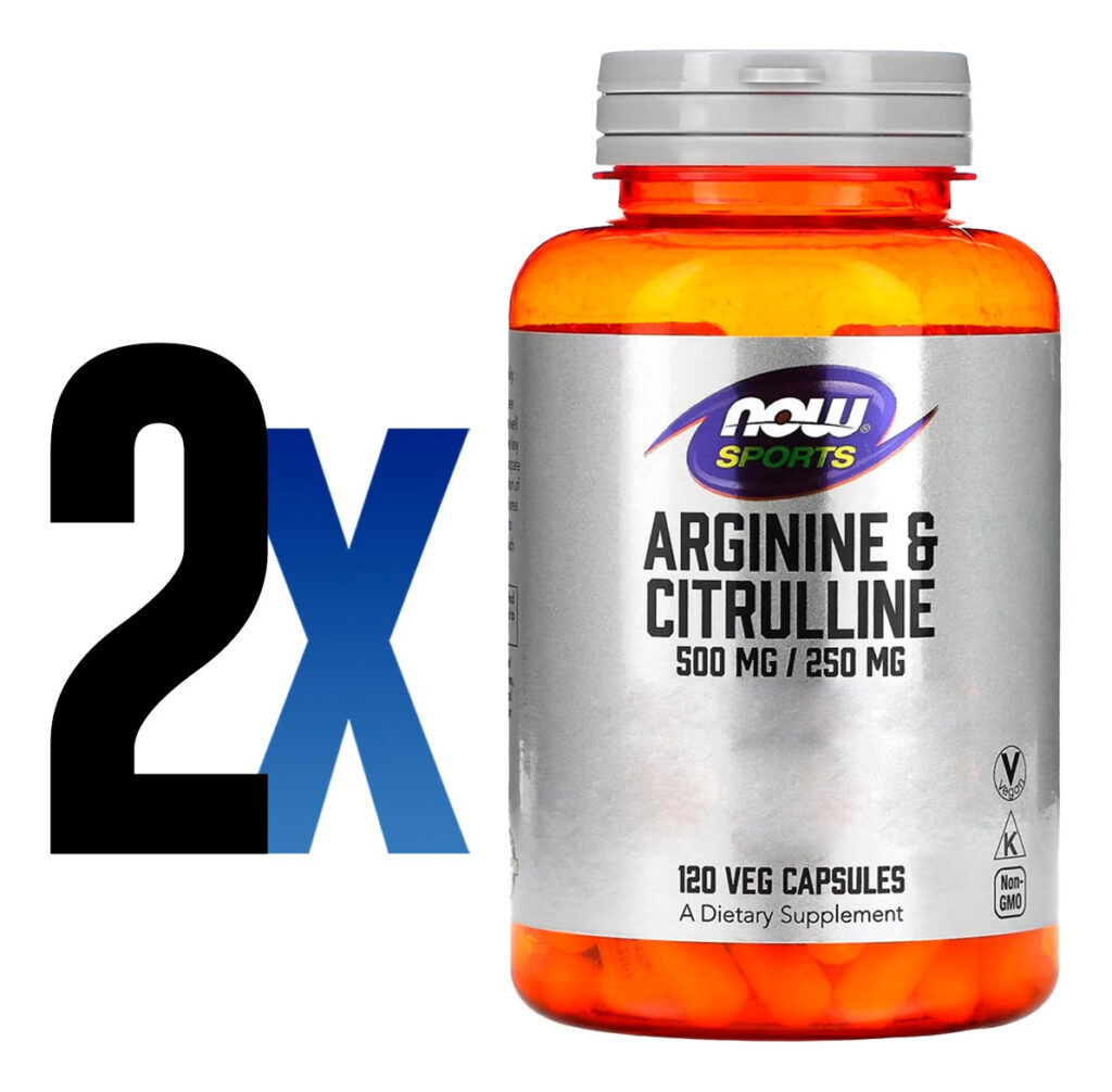 Arginina 500mg E Citrulina 120cáps Importado 2un Now Foods - Imagem 2