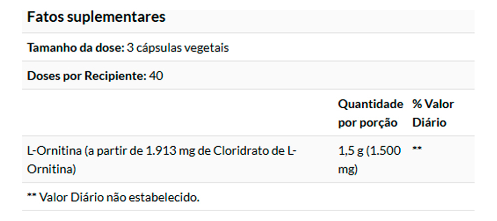 L-ornitina 500mg Now Foods 120 Cápsulas Importado - Imagem 4