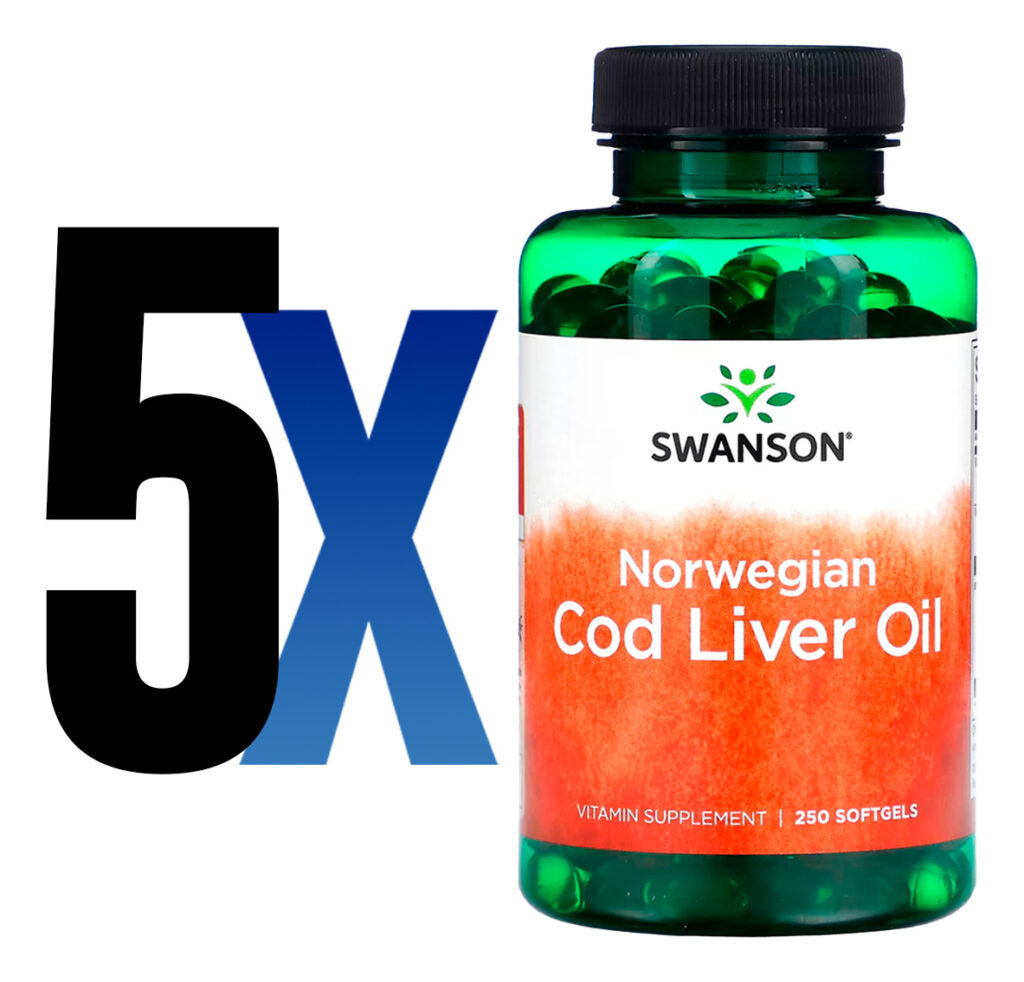 Óleo De Fígado Bacalhau 350mg Swanson 250 Soft Importado 5un - Imagem 2