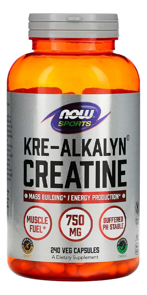 Now Foods Creatina Kre-alkalyn 750mg 240cáps Importado