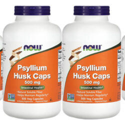 Fibra De Psyllium 500mg Now Foods Psyllium 500veg Caps 4un