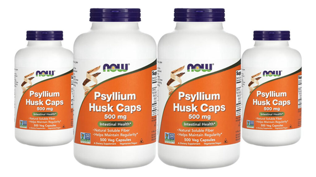 Fibra De Psyllium 500mg Now Foods Psyllium 500veg Caps 4un