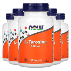 L-tirosina 500mg Forma Livre 120cáps Importado 5un Now Foods