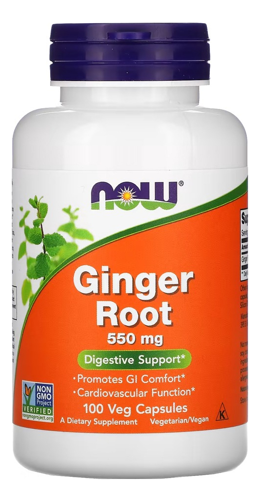 Raiz De Gengibre 550mg Now Foods 100 Caps Importado