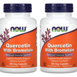Quercetina 800mg Now Foods Bromelaína 120veg Cap 2un Sabor Sem Sabor