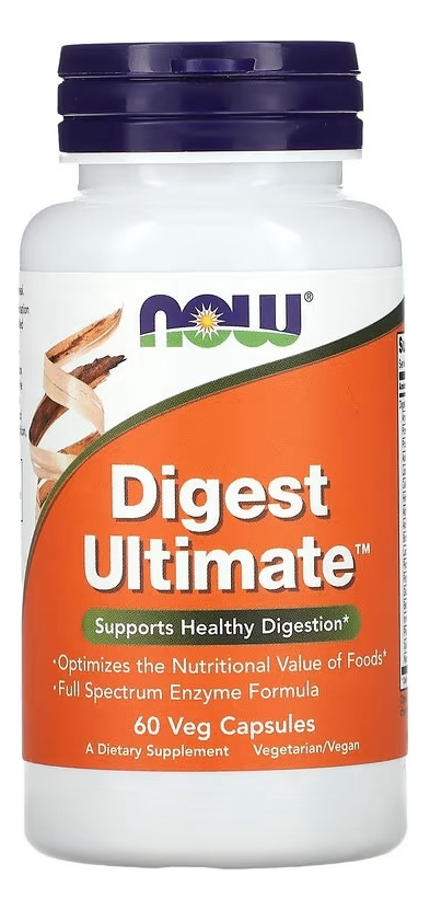 Digest Ultimate Enzimas Digestivas 60 Veg Cáps Now Foods Sabor Sem Sabor - Imagem 2