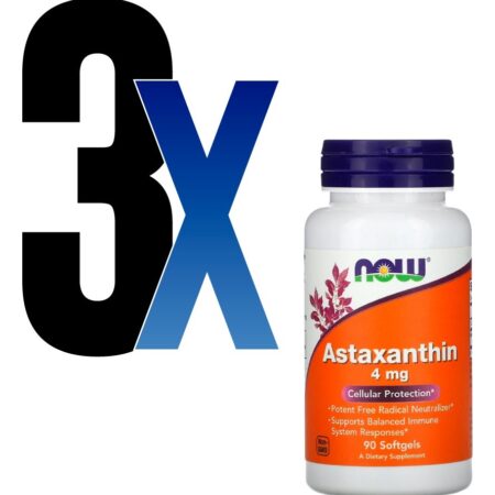 Astaxantina 4mg Now Foods 90softgels 3un - Imagem 2