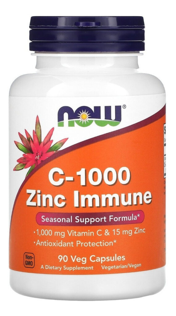 Now Foods C 1000 Y Zinc Immune 90 Cápsulas