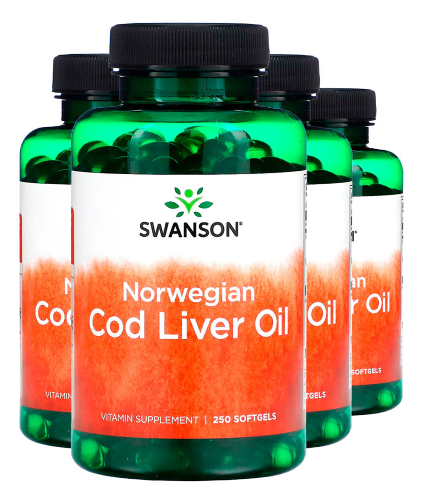 Óleo De Fígado Bacalhau 350mg Swanson 250 Soft Importado 4un