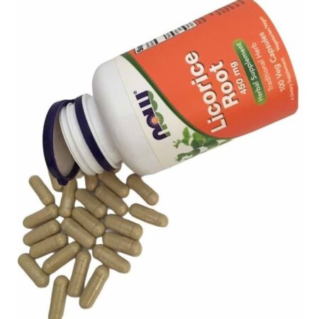 Licorice Root Raiz Alcaçuz 450mg 100 Veg Capsulas Now Foods - Imagem 2