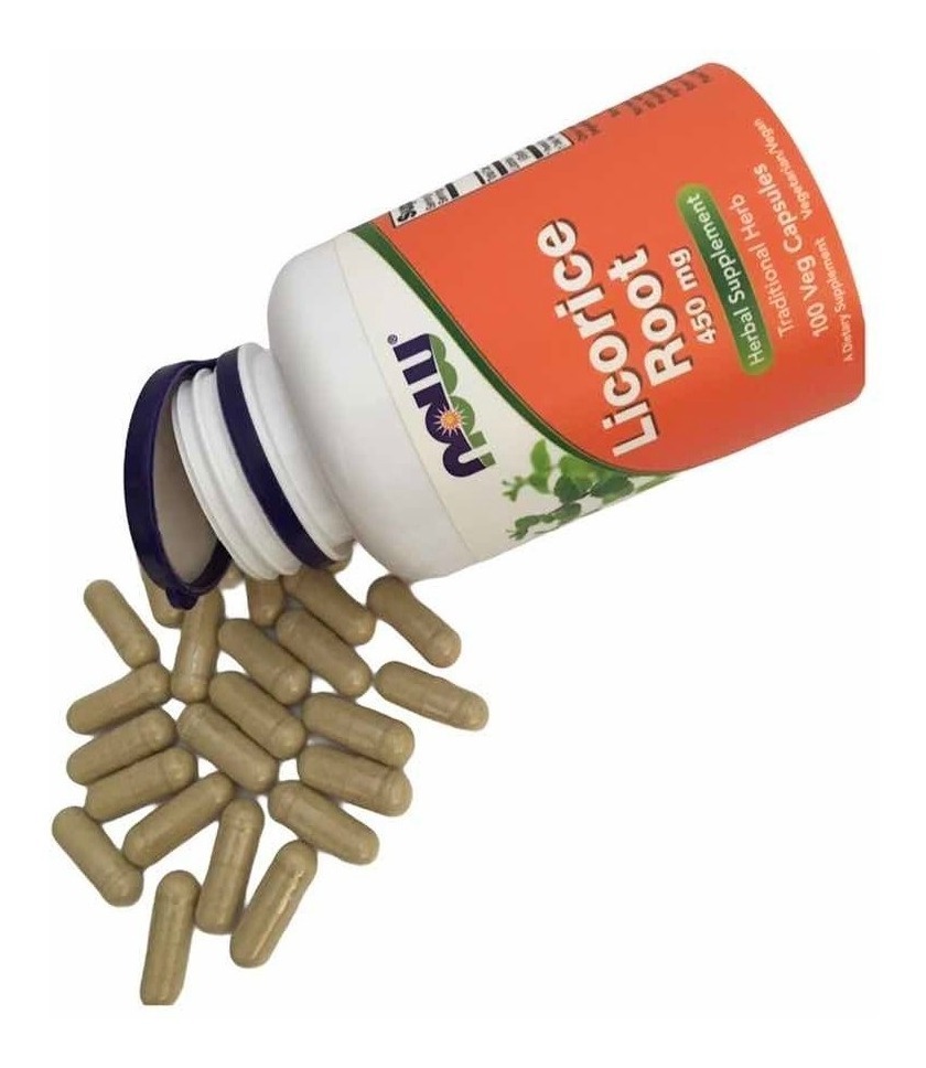 Licorice Root Raiz Alcaçuz 450mg 100 Veg Capsulas Now Foods - Imagem 2