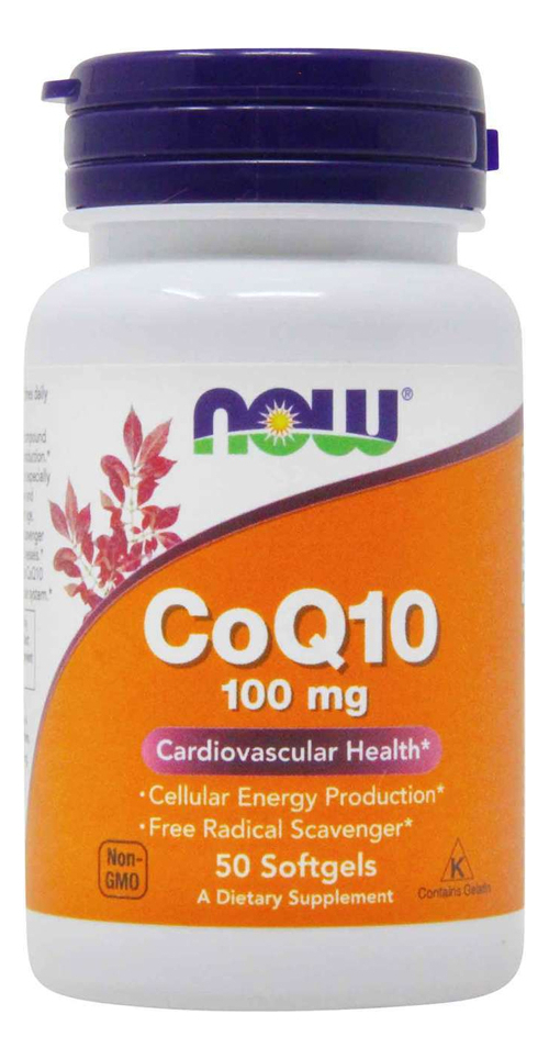 Now Foods Coenzima Coq10 100mg 50 Softgels / No Brasil Sabor Sem Sabor