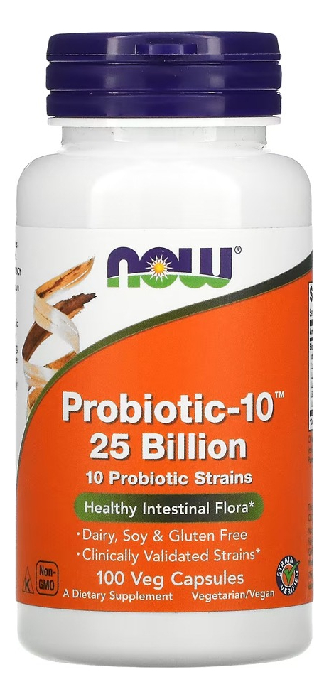 Probiotic-10 25 Billion 100 Veg Cáps Importado 2un Now Foods - Imagem 3