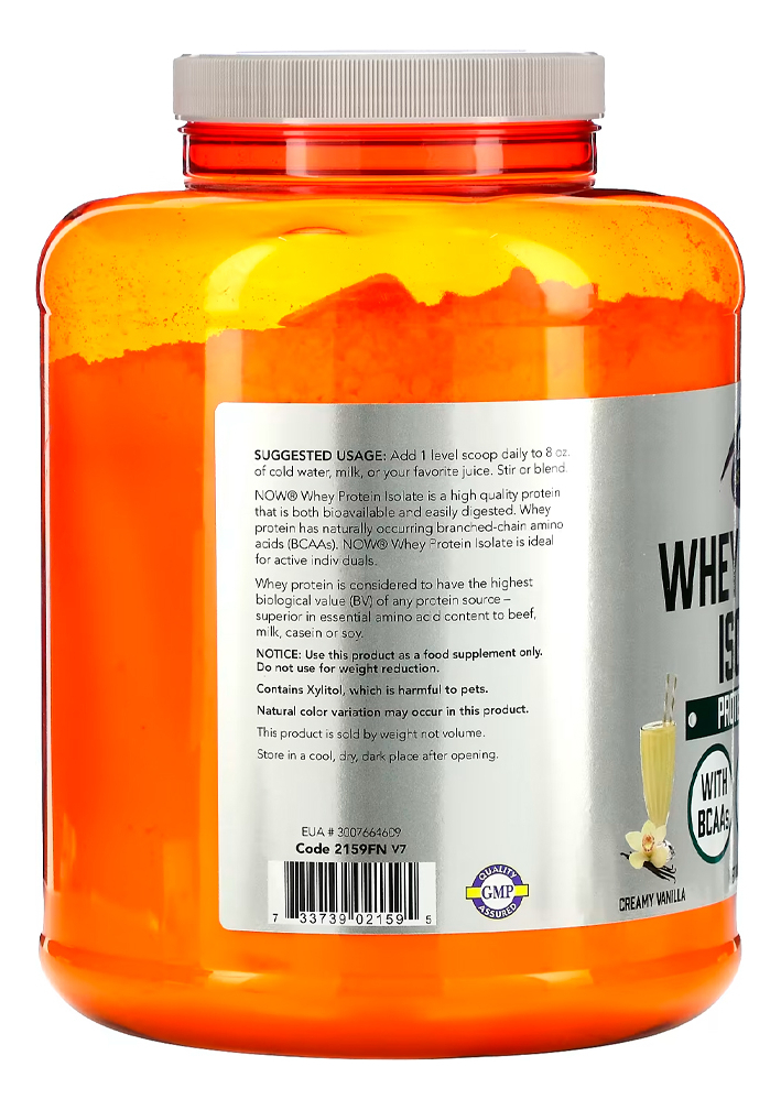 Whey Protein Isolado Now Foods 2268g Baunilha Importado - Imagem 2