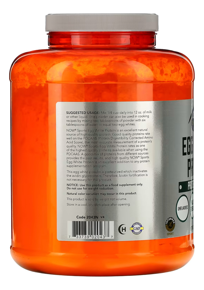 Whey Protein Egg Clara Ovo Now Foods 2268 Pó Importado - Imagem 2