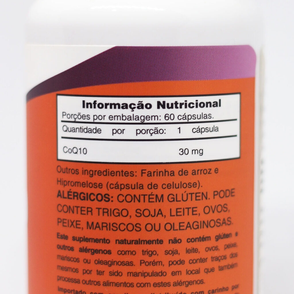 Coenzima Coq Q10 Now 30 Mg 60 Cáps Importado - Imagem 7