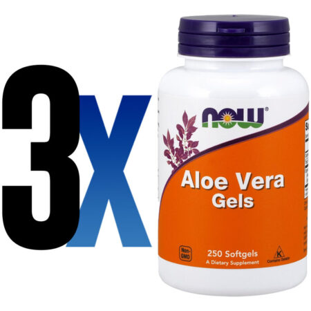 Aloe Vera 100mg Now Foods 250 Softgels Importado 3un - Imagem 2