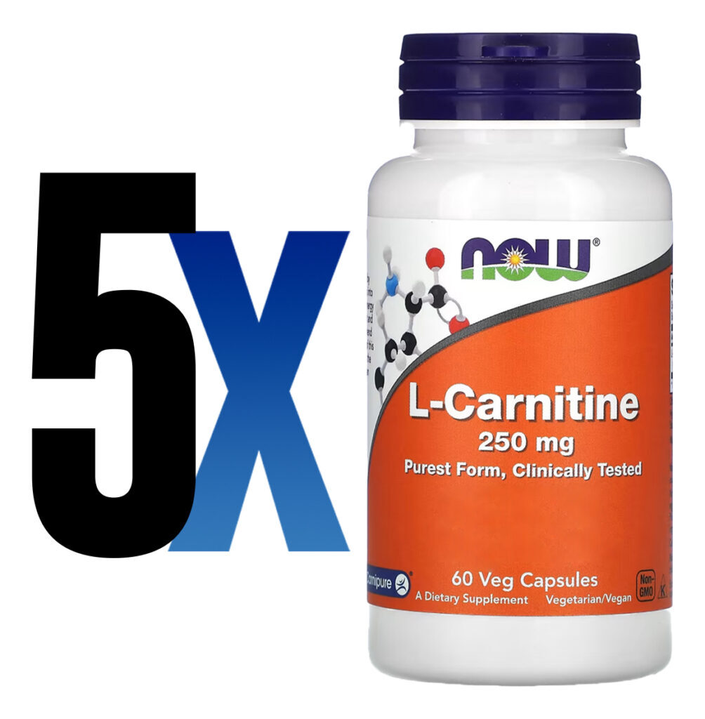 L-carnitina 250mg Now Foods 60 Cápsulas Importado 5un - Imagem 2