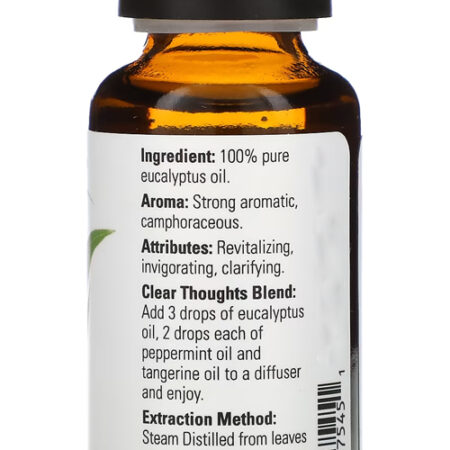 Óleo De Eucalipto 30ml Now Foods Essenciais 100% Puro 2un - Imagem 4