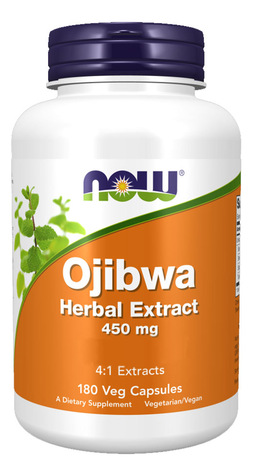 Extrato Ervas Ojibwa 450mg Now Foods 180 Cáps Importado
