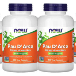 Pau Darco 500mg Now Foods 250veg Caps 4un Sabor Sem Sabor