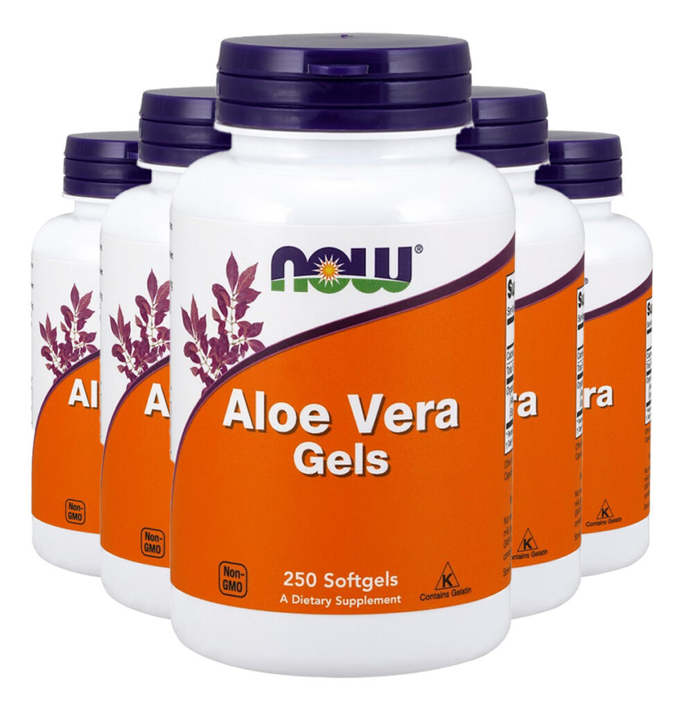 Aloe Vera 100mg Now Foods 250 Softgels Importado 5un