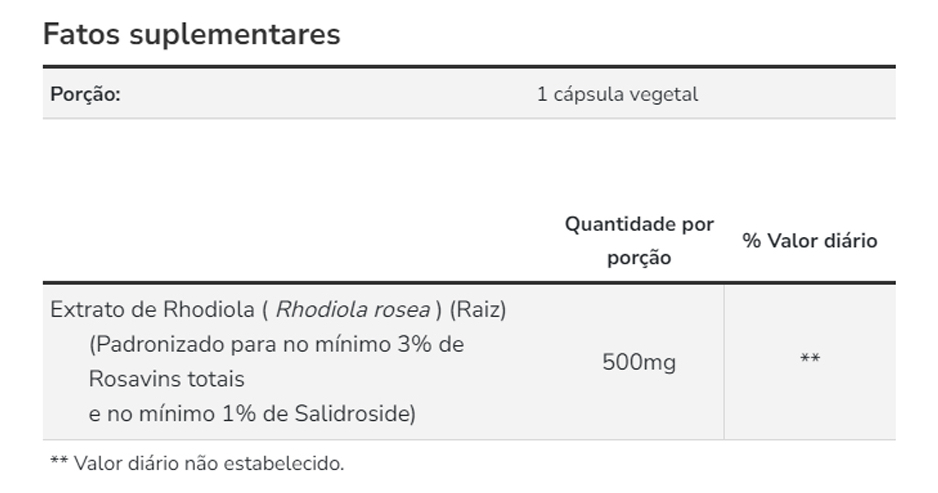 Extrato Rhodiola 500 Mg Now Foods 120 Veg Cáps Importado - Imagem 4