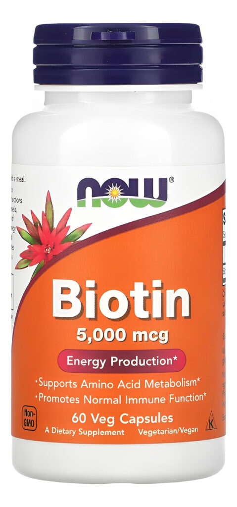 Suplemento En Capsulas Now Foods Biotina Sabor N/a De 60 Un