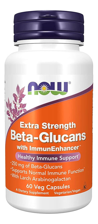 Beta-glucanos 1,3/1,6 Now Foods Beta-glucans 60veg Caps 5un Sabor Sem Sabor - Imagem 2