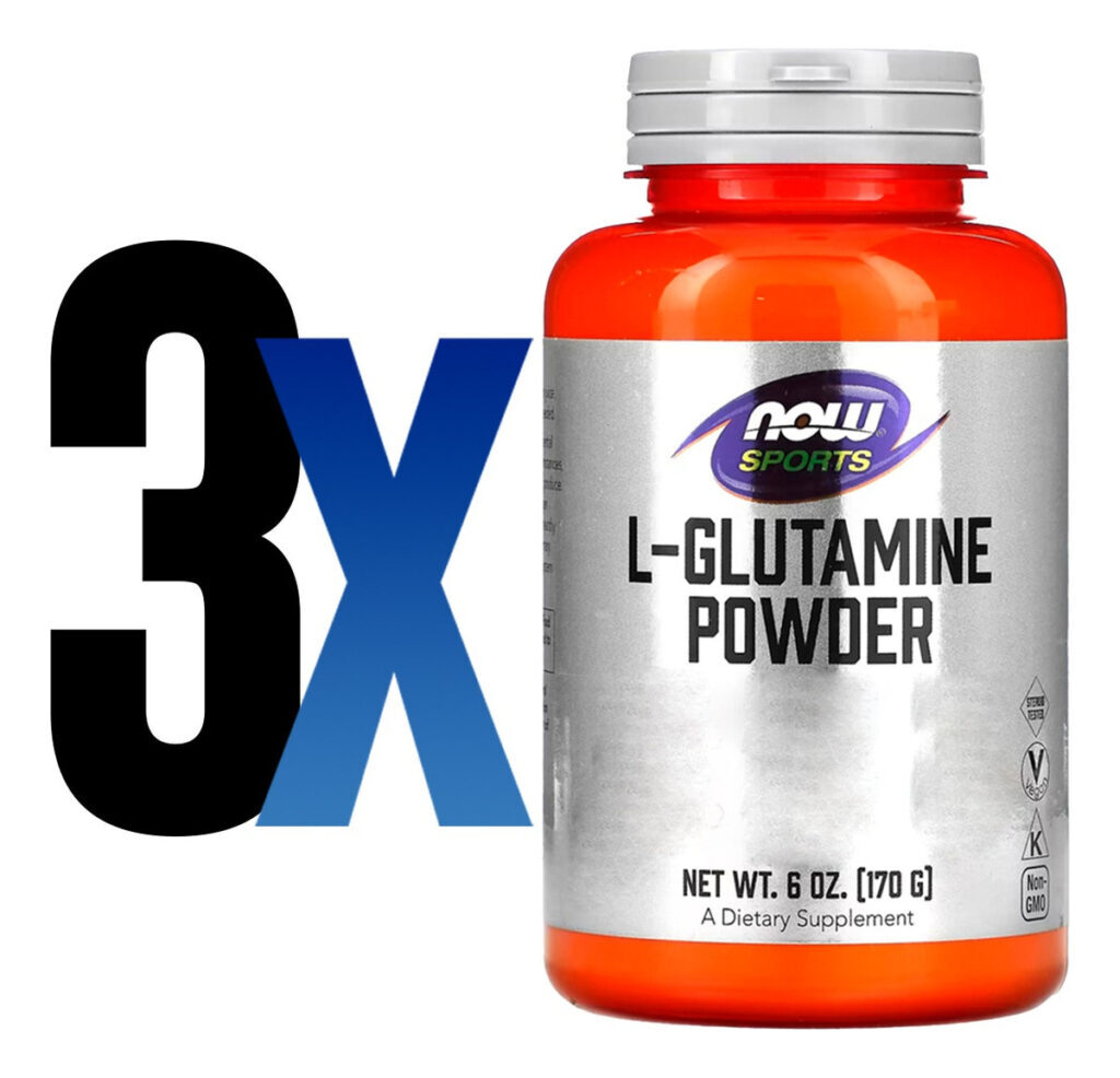 L-glutamina Em Pó Sports 170g Puro Importado 3un Now Foods - Imagem 2