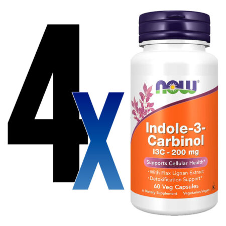 Indole-3-carbinol Now Foods 200mg 60veg Caps 4un - Imagem 2