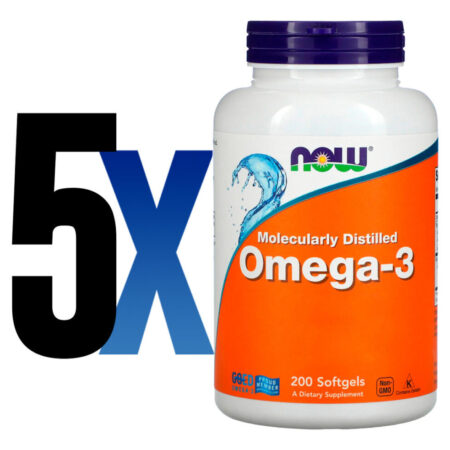 Ômega-3 Molecularmente Destilado 200soft 5un Now Foods - Imagem 2
