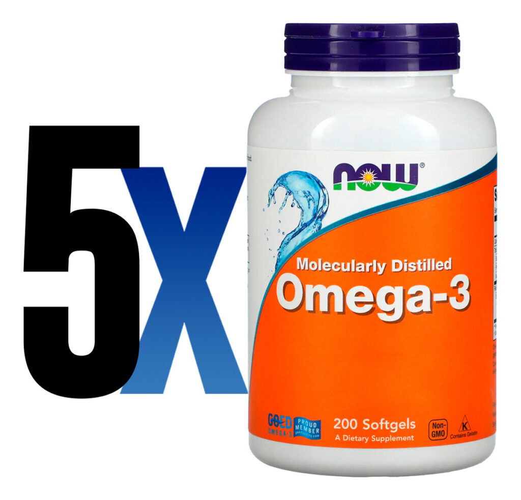 Ômega-3 Molecularmente Destilado 200soft 5un Now Foods - Imagem 2