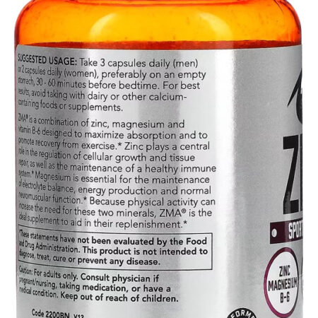 Zma Zinco Magnésio 800mg 90cáps Importado 4un Now Foods - Imagem 4