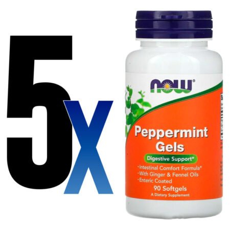 Géis De Hortelã Pimenta Now Foods Peppermint 90softgels 5un - Imagem 2