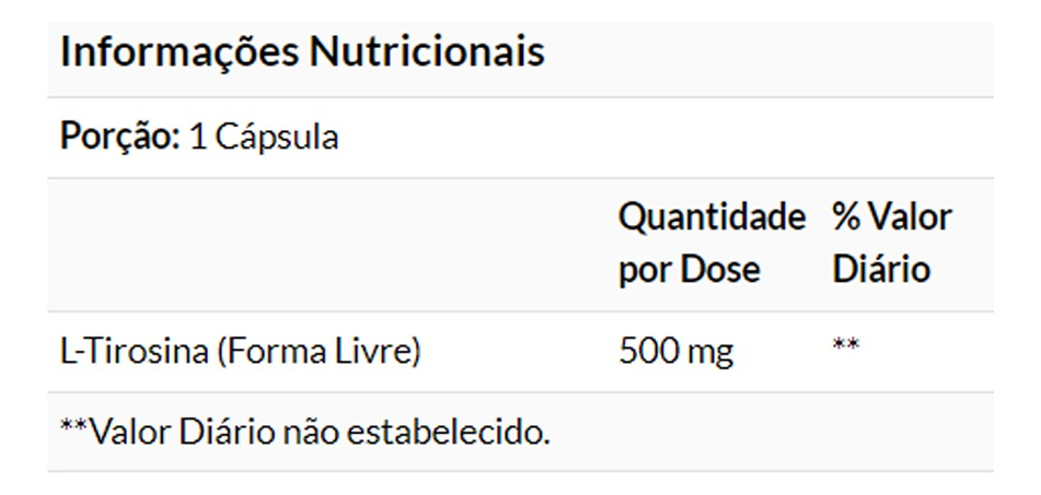 L-tirosina 500mg Forma Livre 120cáps Importado 3un Now Foods - Imagem 5
