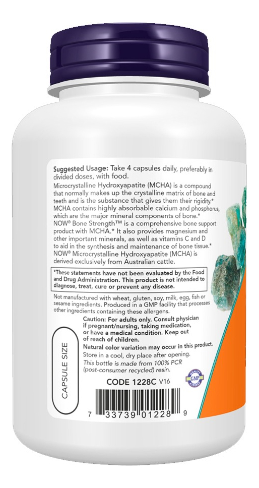 Bone Strength 120 Caps Importado 5un Now Foods - Imagem 4