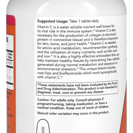 Vitamina C-1000mg 250 Tablets Importado 3un Now Foods - Imagem 3