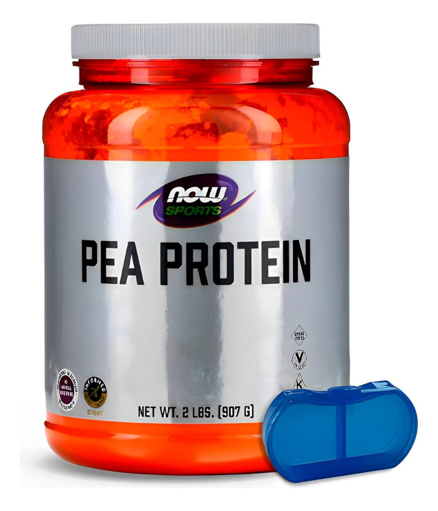 Proteína Pea Ervilha Now Foods 907g + Porta Cápsulas