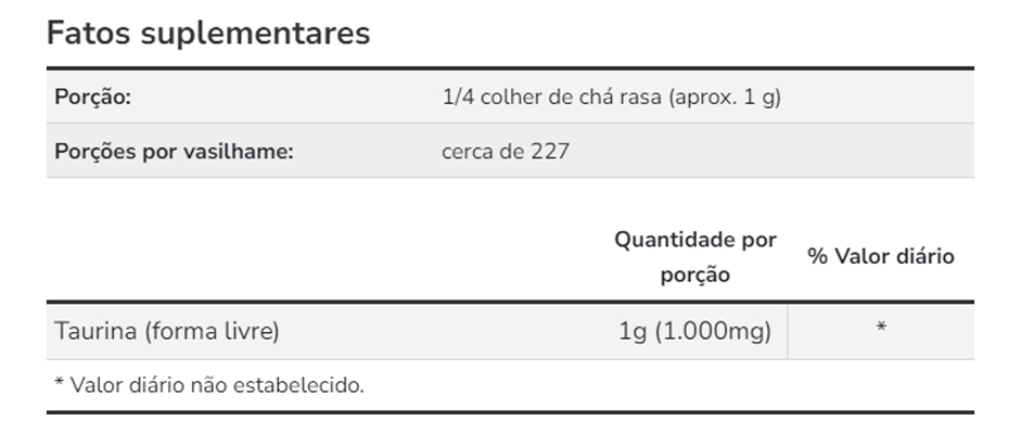 Now Foods Taurina Em Pó 227 G Importado - Imagem 4