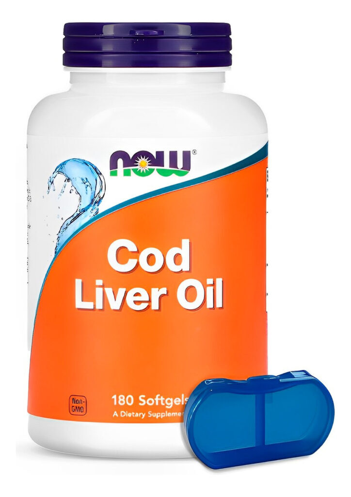 Óleo Fígado Bacalhau Now Foods 180 Soft + Porta Cápsulas