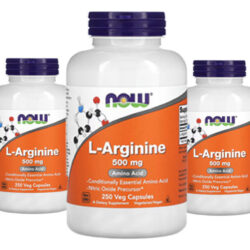 L-arginina 500mg Now Foods L-arginine 250 Veg Caps 5un