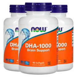 Dha 1000mg Now Foods Óleo Peixe Forte 90sofg Importado 3un