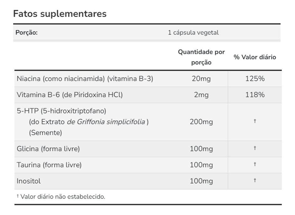 5-htp 200mg Now Foods 60 Cápsulas + Porta Cápsulas - Imagem 4
