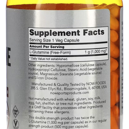 L-glutamina 1000mg Now Foods Sports 240 Caps Importado 5un - Imagem 3