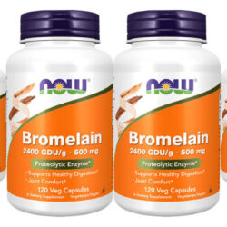 Bromelaína 500mg Now Foods 2400gdu/g 120veg Caps 4un
