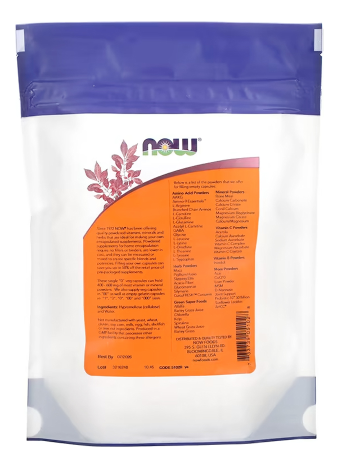 Cápsulas Vazias Now Foods Pacote Com 300un Importado 5un - Imagem 3